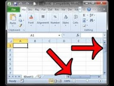 Excel Kaydırma Çubuğu Eksik Hatası