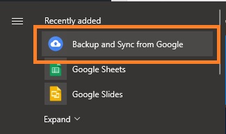 Quit Backup and Sync option
