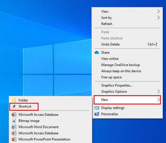 How to create a Gmail shorcut on Windows 10 desktop