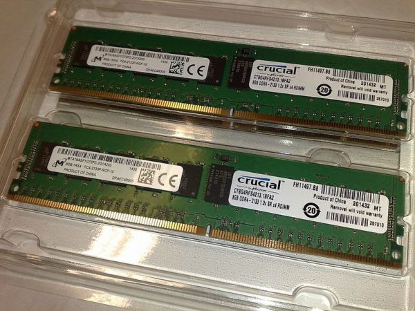 Two 8 GB DDR4 2133 ECC 1.2 V RDIMMs 600x450 1