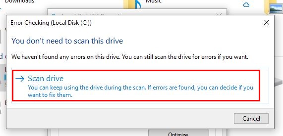 fix windows 10 hard drive errors