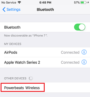 İPhone Bluetooth Ayarları Ekranında Listelenen Cihazlar