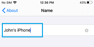 İPhone'da AirDrop Adını Değiştirme