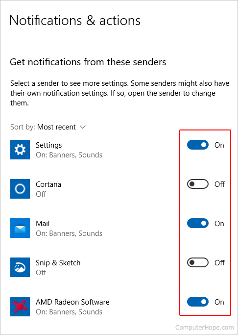 Windows 10 bildirim ayarları nasıl değiştirilir