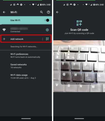 How to Add WiFi network to Android scanning qr code