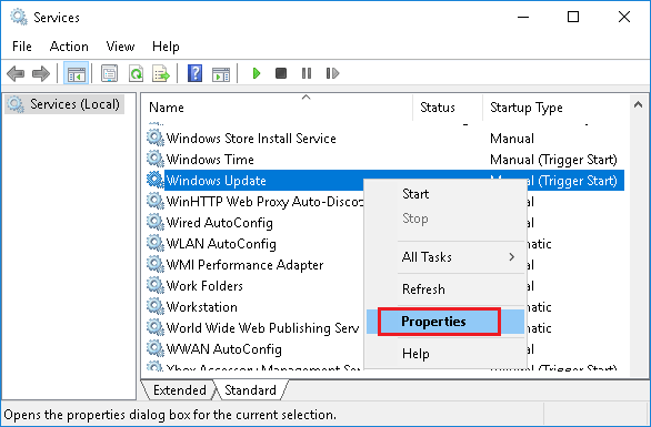Windows 10'da Windows Update Hizmeti Özelliklerine erişin