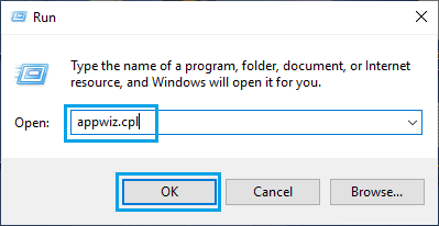 Windows'ta appwiz Komutunu çalıştırın